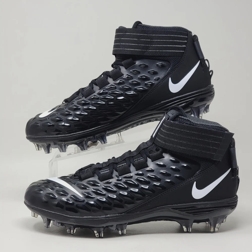 Nike Force Savage Pro 2 Football Cleats Men Size 10.5 AH4000-002 Black/White New